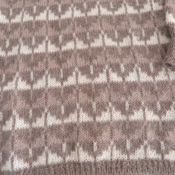 Vintage Dior Brown & Cream 60% Mohair Crewneck Long Sleeve Sweater Size Med - Picture 15 of 15